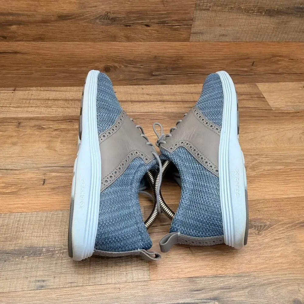 Cole Haan Grand Tour Knit Mens Size 9.5 Gray Oxford Shoes
